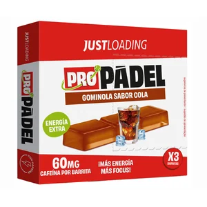 JUSTLOADING Barrita gummy sabor cola padel 3 x 30 g.