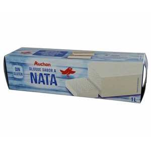 Imagen de AUCHAN Bloque de helado con sabor a nata 1 l. Producto Alcampo