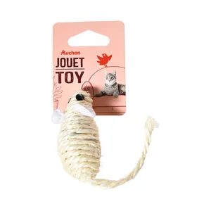 PRODUCTO ALCAMPO Juguete para gato, ratos de cuerda sisal de 6.3 cm.