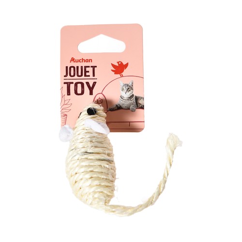 PRODUCTO ALCAMPO Juguete para gato, ratos de cuerda sisal de 6.3 cm.