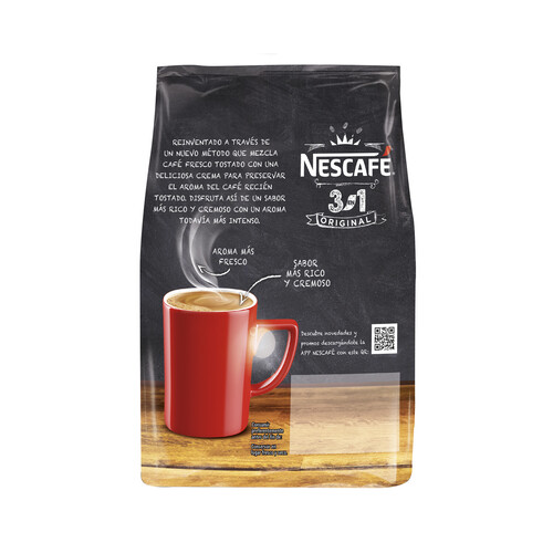 NESCAFÉ Café soluble 3 en 1 (café+leche+azúcar) 10 uds. de 17 g,