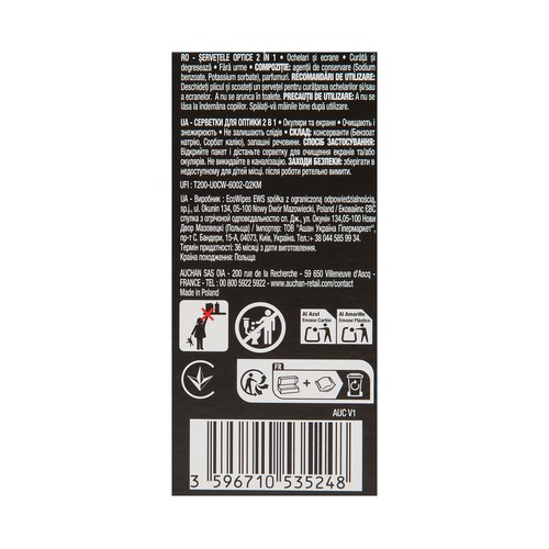 PRODUCTO ALCAMPO Toallitas ópticas 30 uds.