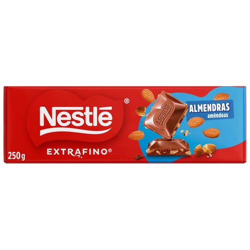 NESTLÉ Chocolate con leche y almendras enteras 250 g.