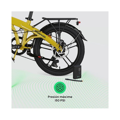 Inflador eléctrico portátil YOUIN, pantalla LCD, batería recargable, 150 Psi, luz led para bicicletas y patinetes.