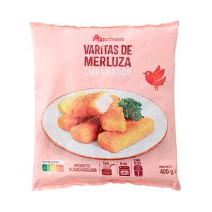 Imagen de AUCHAN Varitas de merluza empanadas 400 g. Producto Alcampo