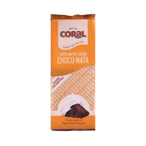 CORAL Galletas de barquillo rellenas de chocolate y nata 400 g.