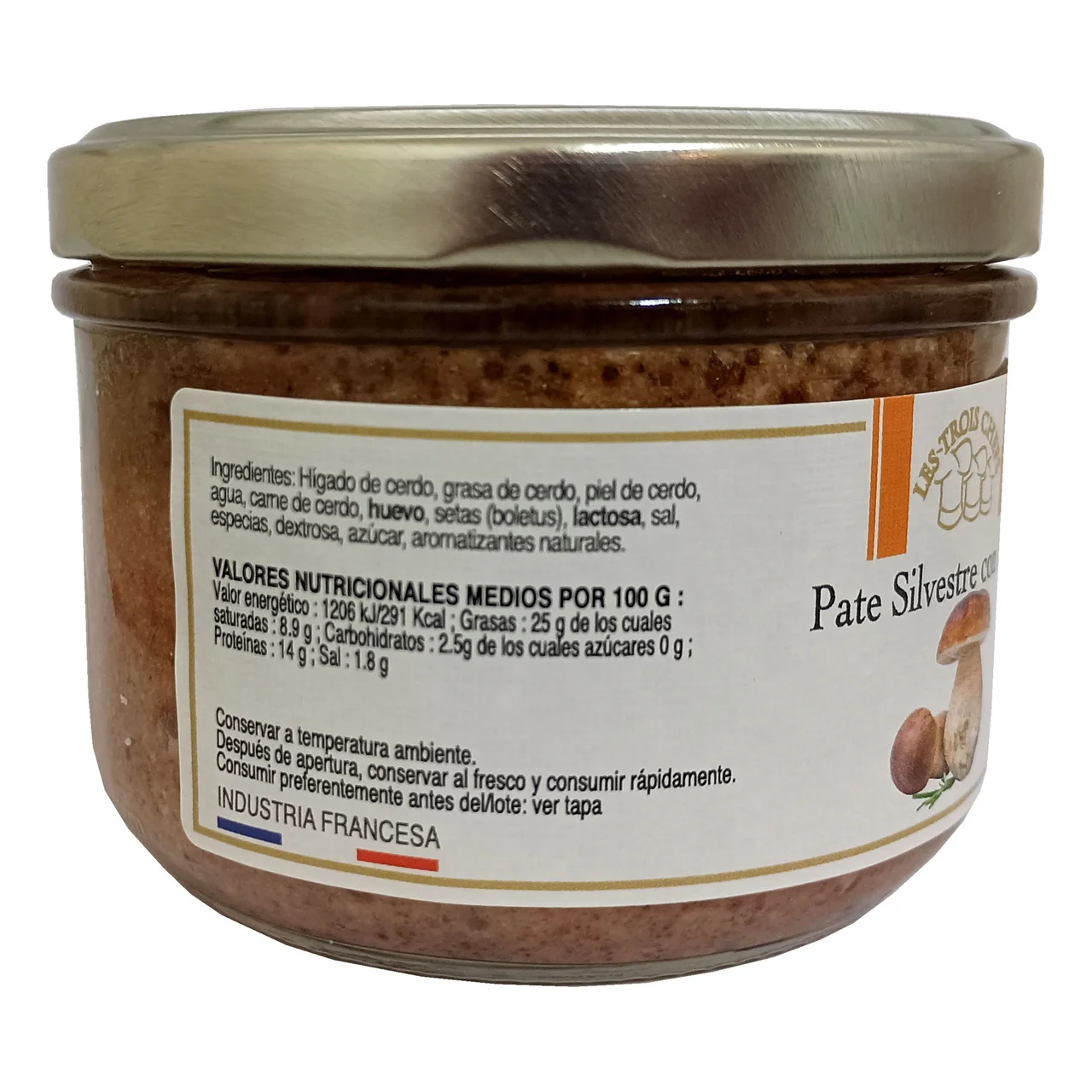 Paté silvestre con setas 180 gr.