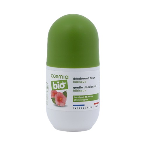 COSMIA Bio Desodorante roll on para mujer con extracto de Hibisco ecológico 50 ml.