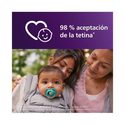 AVENT Ultra air de Philips Chupetes de 6 a 18 meses, con tetina con diseño ortodóntico 2 uds.
