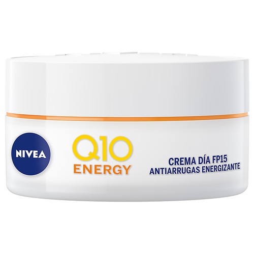 NIVEA Q10 Energy Crema de día antiarrugas, con vitamina C y FPS 15 50 ml.