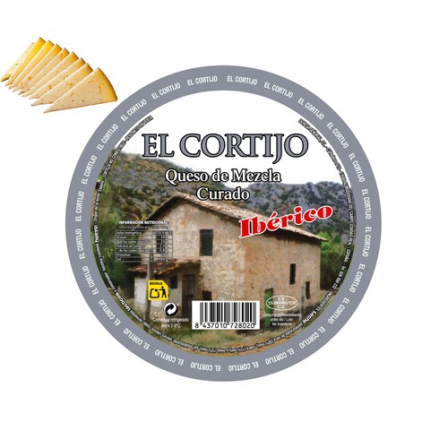 EL CORTIJO Queso mezcla curado Ibérico. - Trozo