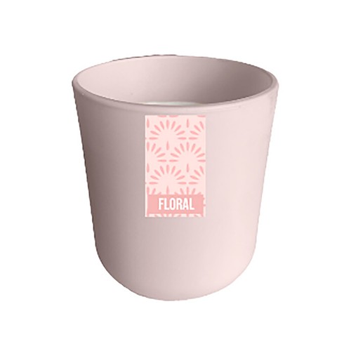 Vela perfumada, color rosa, duración de 30 horas, ALCAMPO.