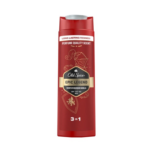 OLD SPICE Epic legend Gel de ducha y champú de uso diario 400 ml.