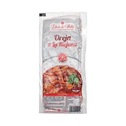 LIBERTO DE PEDRO Oreja de cerdo a la Riojana, lista para calentar y comer LIBERTO DE PEDRO 1 kg.