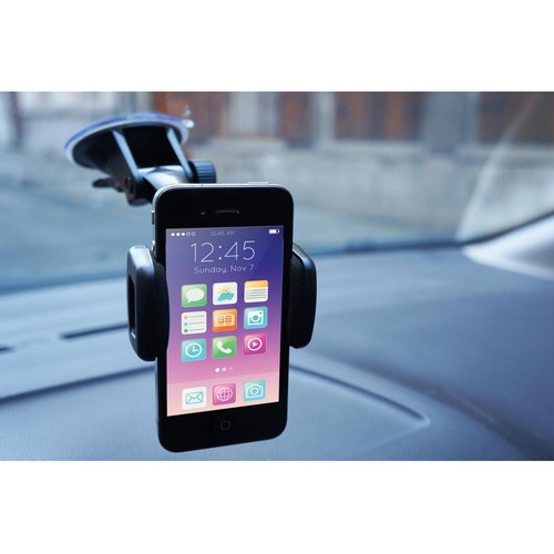 Soporte de smartphone universal para coche AUTO-T, fijación salpicadero y ventosa. (teléfono no incluido)
