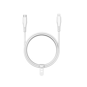 Imagen de Cable USB C a USB lightning QILIVE 600183173 , longitud 1,2 metros, color blanco.