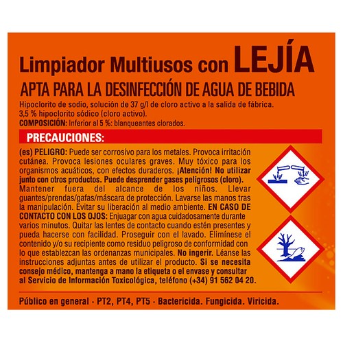 LA SALUD Lejía multiusos 2 L.