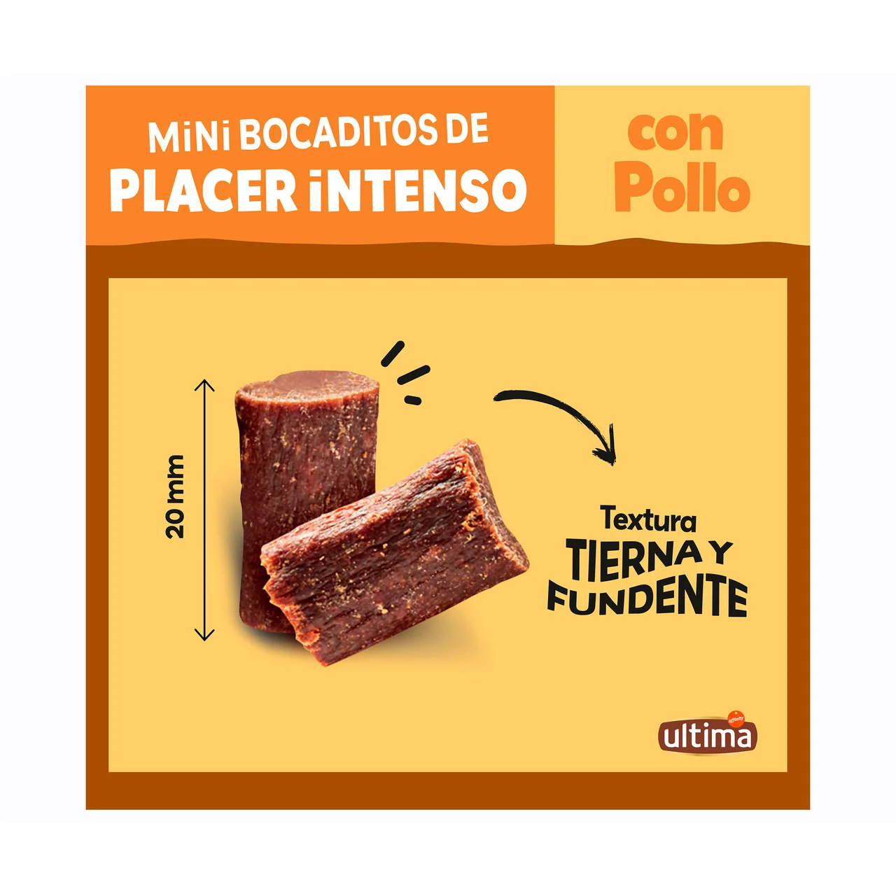 Snack perro mini bocaditos intensos de pollo 40 gr.