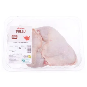 AUCHAN Cuarto trasero de pollo 2 uds bandeja. Producto Alcampo