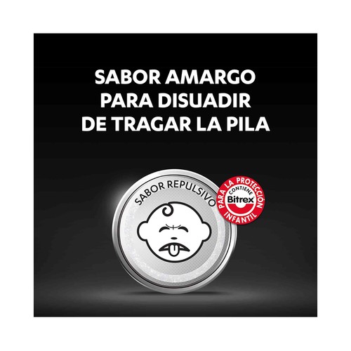 Pack de 4 pilas de botón de litio CR2032, 3V, DURACELL.