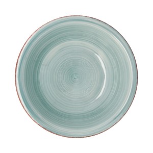 Imagen de Ensaladera de gres de 23cm. diseño en color verde agua con espirales, Peoni Vita, QUID.