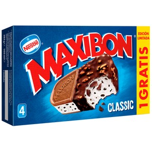 Sándwich de helado con nata, 1 gratis, 4 x 140 ml.