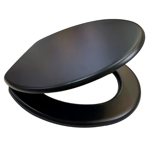 Asiento para WC, con tapa de plástico de color negro ACTUEL.