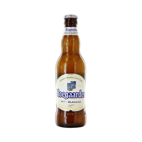HOEGAARDEN Cerveza de trigo blanca belga botella 33 cl.