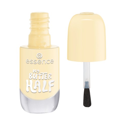 ESSENCE tono 40 My butter half amarillo pastel claro Esmalte de uñas en gel de larga duración.