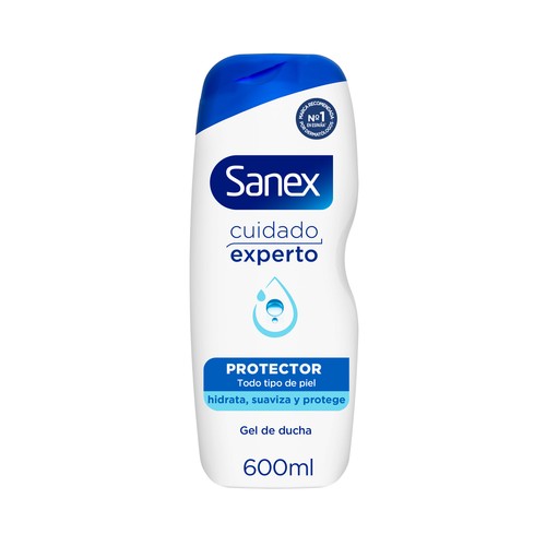 SANEX Cuidado experto protector Gel hidratante para ducha o baño, para todo tipo de pieles 600 ml.