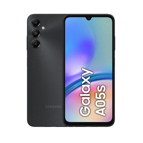 SAMSUNG Galaxy A05s negro, 64GB + 4GB Ram, pantalla 17cm (6,7"). SM-A057GLKUEUB