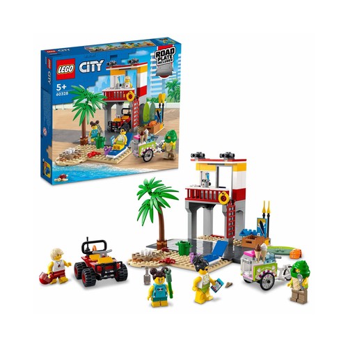 Base de Socorristas en la Playa con 211 piezas, LEGO CITY 60328.