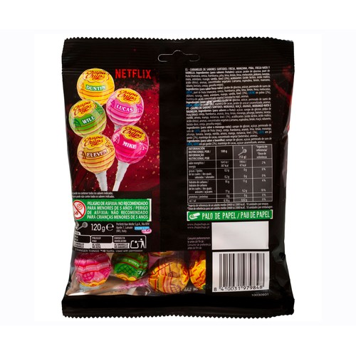 CHUPA CHUPS Caramelo con palo Strangers right side up 120 g.
