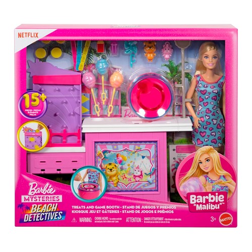 BARBIE Muñeca con Stand de Algodón de Azúcar +3 Años