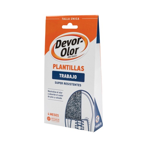 DEVOR OLOR Plantillas super resistente y desodorantes, especiales calzado de trabajo DEVOR-OLOR.