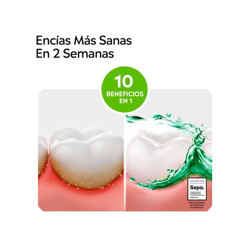 LISTERINE Enjuague bucal de uso diario, son sabor a menta fresca, para el cuidado de dientes y encías 2 x 1 l.