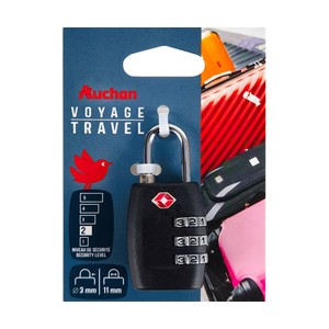 Imagen de Candado con combinación de seguridad 11mm AUCHAN.