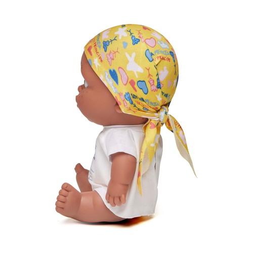Muñeco bebé solidario Baby Pelón Leire, JUEGATERAPIA.