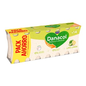 Imagen de DANACOL Yogurt líquido sabor lima - limón, que ayuda a controlar el colesterol 14 x 96 ml.