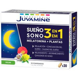 JUVAMINE Sueño 3 en 1 ( melatonina+ plantas) JUVAMINE 30 uds.