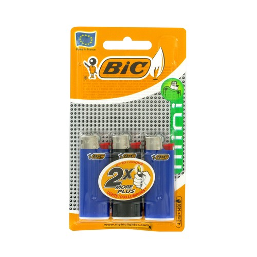 BIC Encendedor Mini J25 Liso 3 Unidades