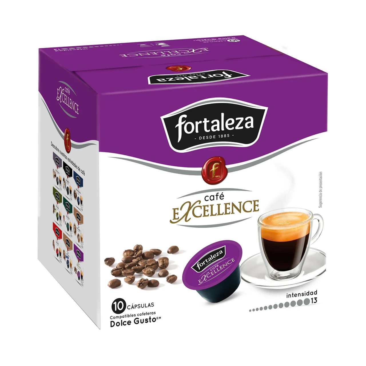 Excellence café en cápsulas intensidad 13, 10 uds, 100 g
