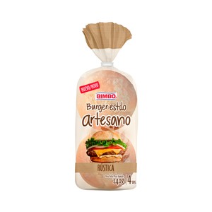 Imagen de BIMBO Pan hamburguesa artesano rústica 4 uds 240 g.