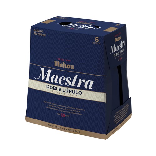 MAHOU MAESTRA Cerveza pack de 6 botellas de 25 cl.