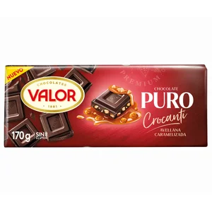 VALOR Chocolate negro puro crocanti 170 gr.