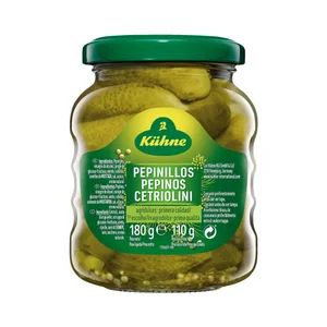 KÜHNE Pepinillos pequeños agridulces de primera calidad frasco de 110 g.