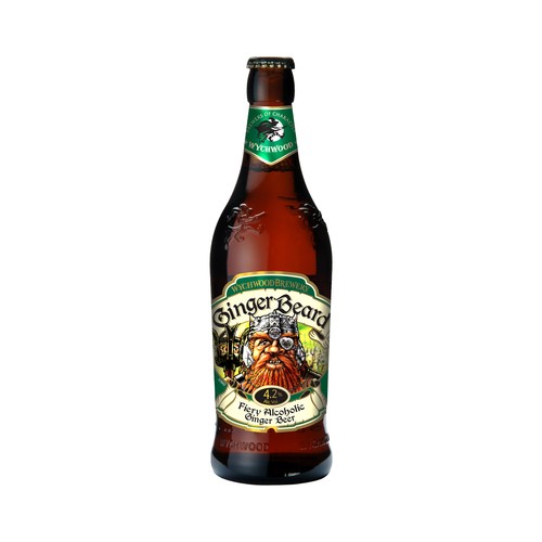 Cerveza de jengibre color ámbar Ginger Beard WYCHWOOD 500 ml.