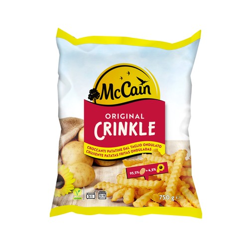 McCAIN Patatas fritas onduladas, prefritas y ultracongeladas 750 g.