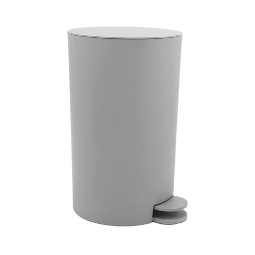 Papelera para baño 5L, color gris, 30cm., ACTUEL.ACTUEL