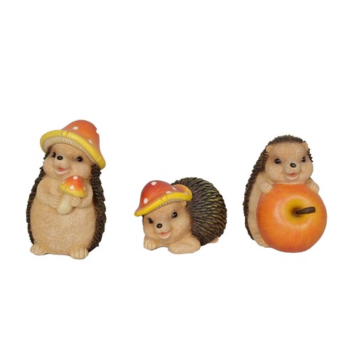 Figuras de erizos surtidas de poliresina  GARDENSTAR.